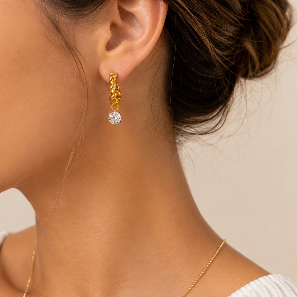 Aria Crystal Drop Earrings
