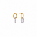 Celeste Two-Tone Crystal Link Earrings