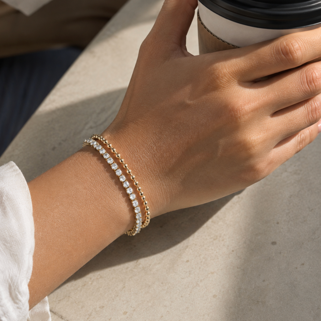 Sabrina Crystal Bead Bracelet