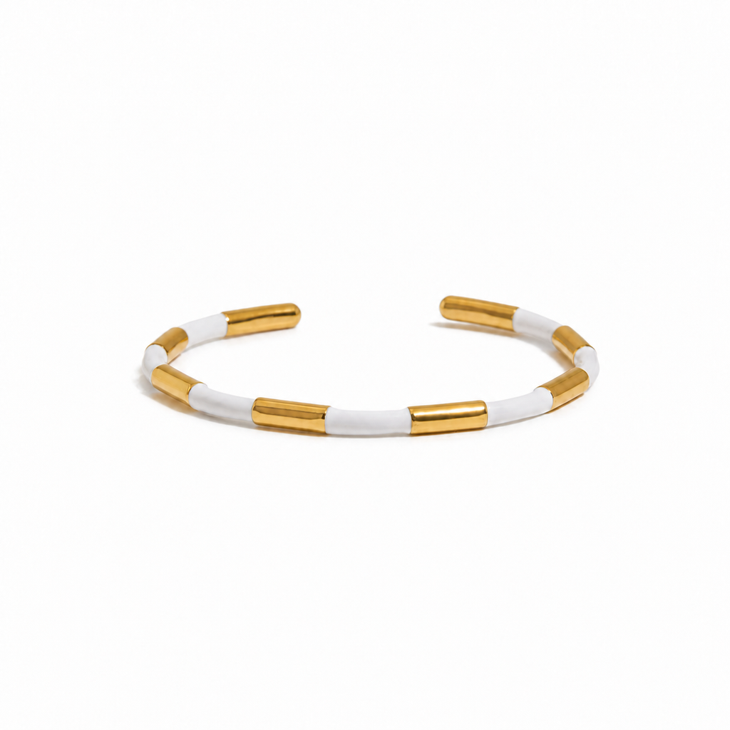 Ivory &amp; Gold Cuff Bracelet