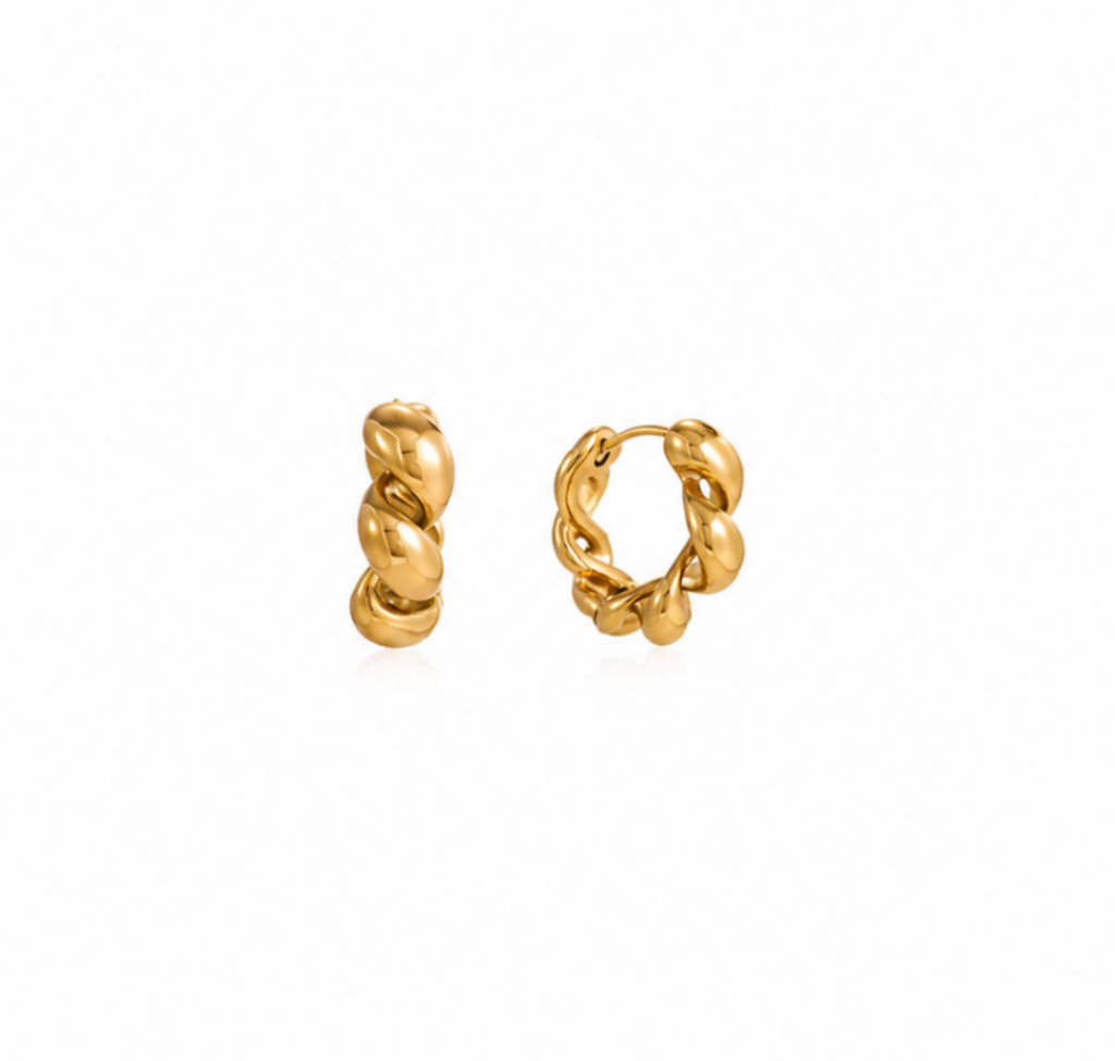 Luna Twist Hoop Earrings