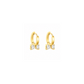 Mary Zircon Bow Hoop Earrings