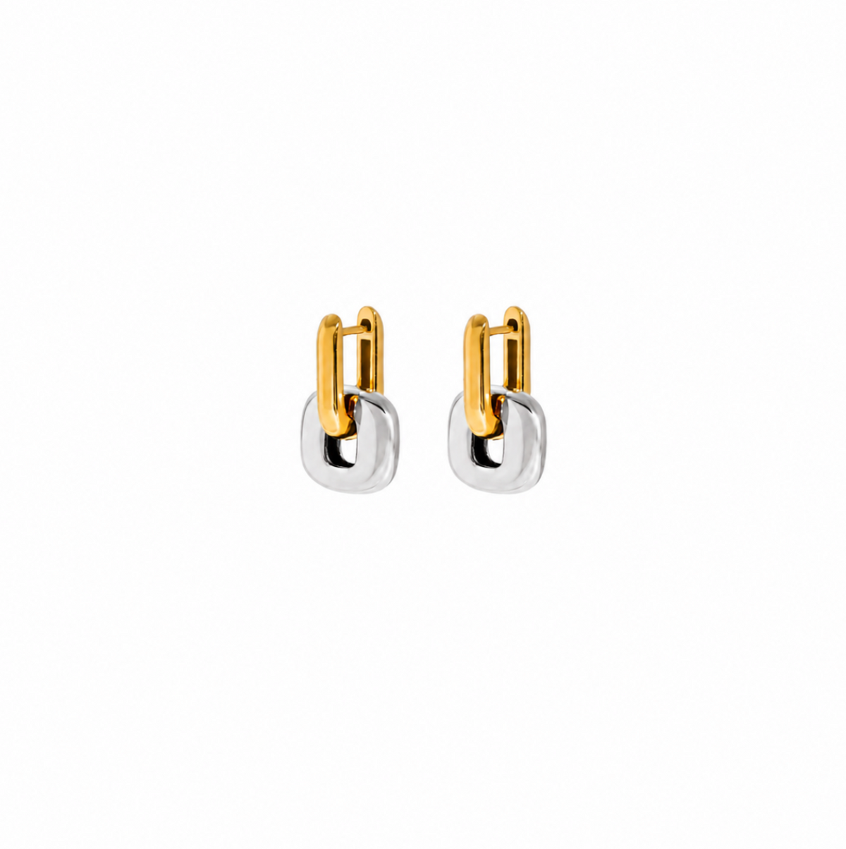 Mira Two-Tone Link Earrings