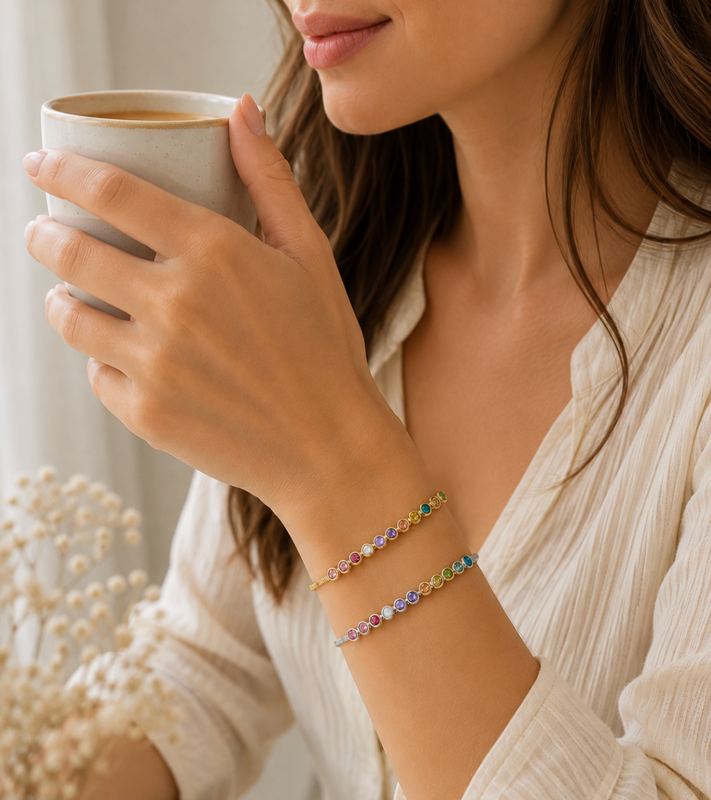 Nola Rainbow Zircon Bracelet