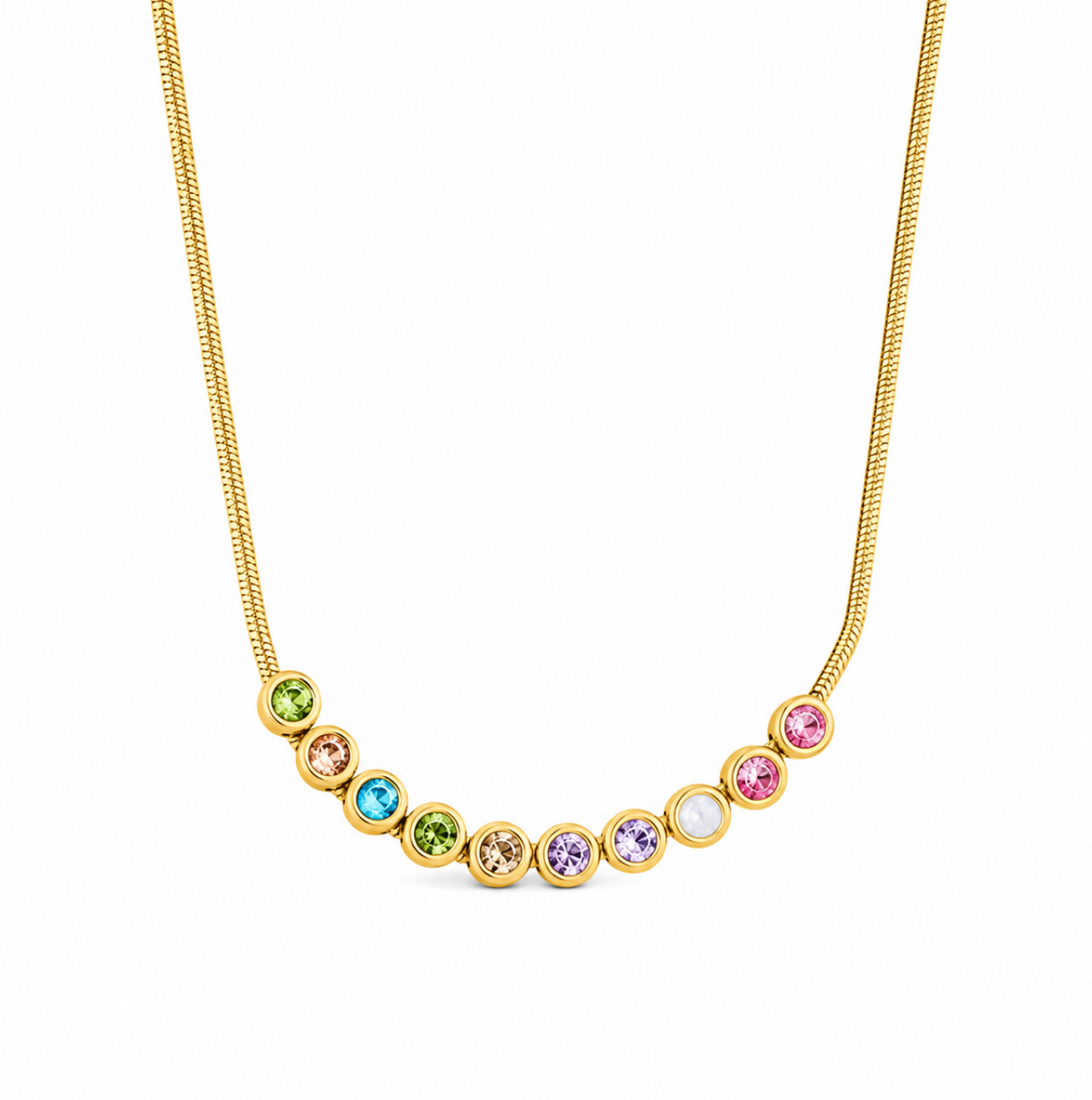 Nola Rainbow Zircon Necklace