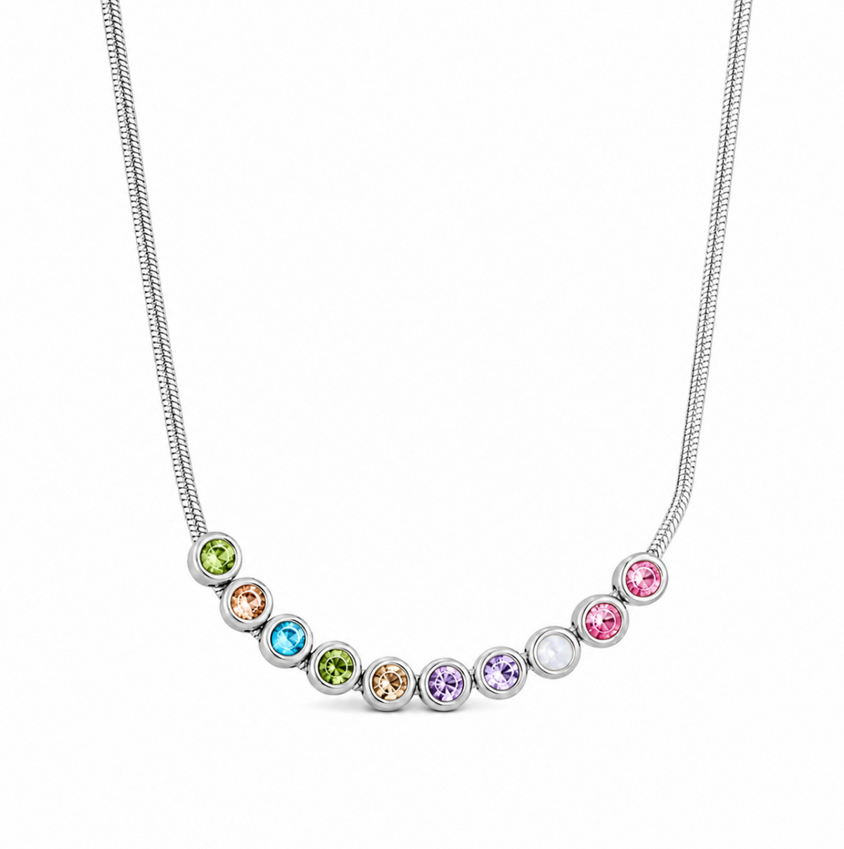Nola Rainbow Zircon Necklace