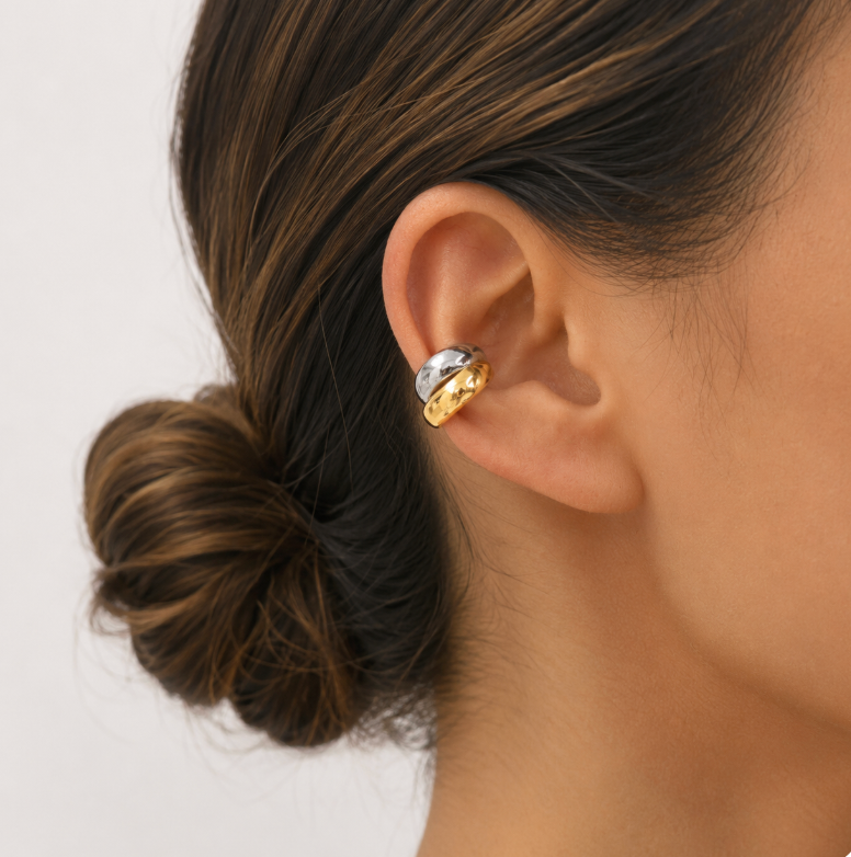 Nova Two-Tone Cuff Earring