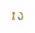 Nova Two-Tone Hoop Earrings