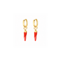 Picante Chili Pepper Hoop Earrings