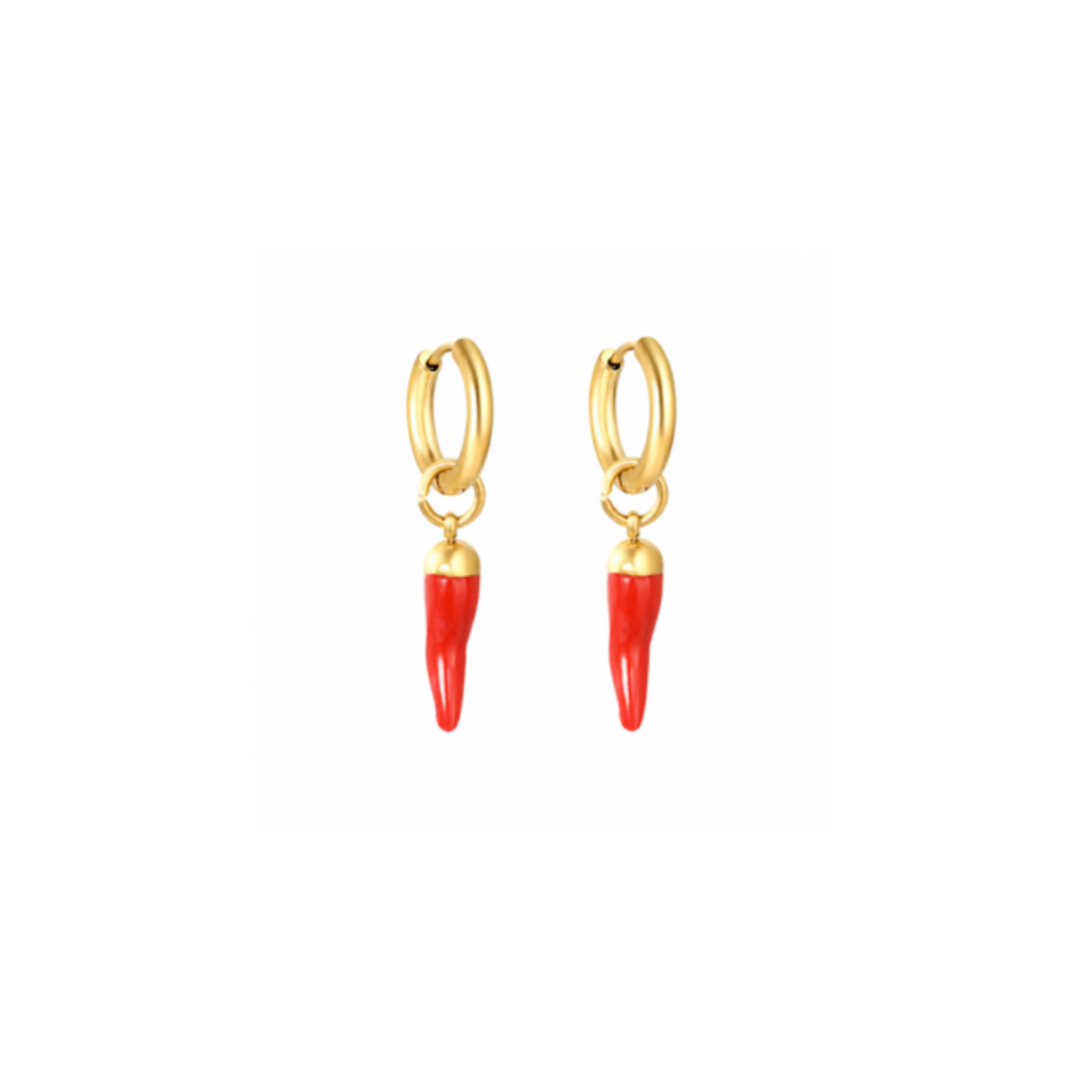 Picante Chili Pepper Hoop Earrings
