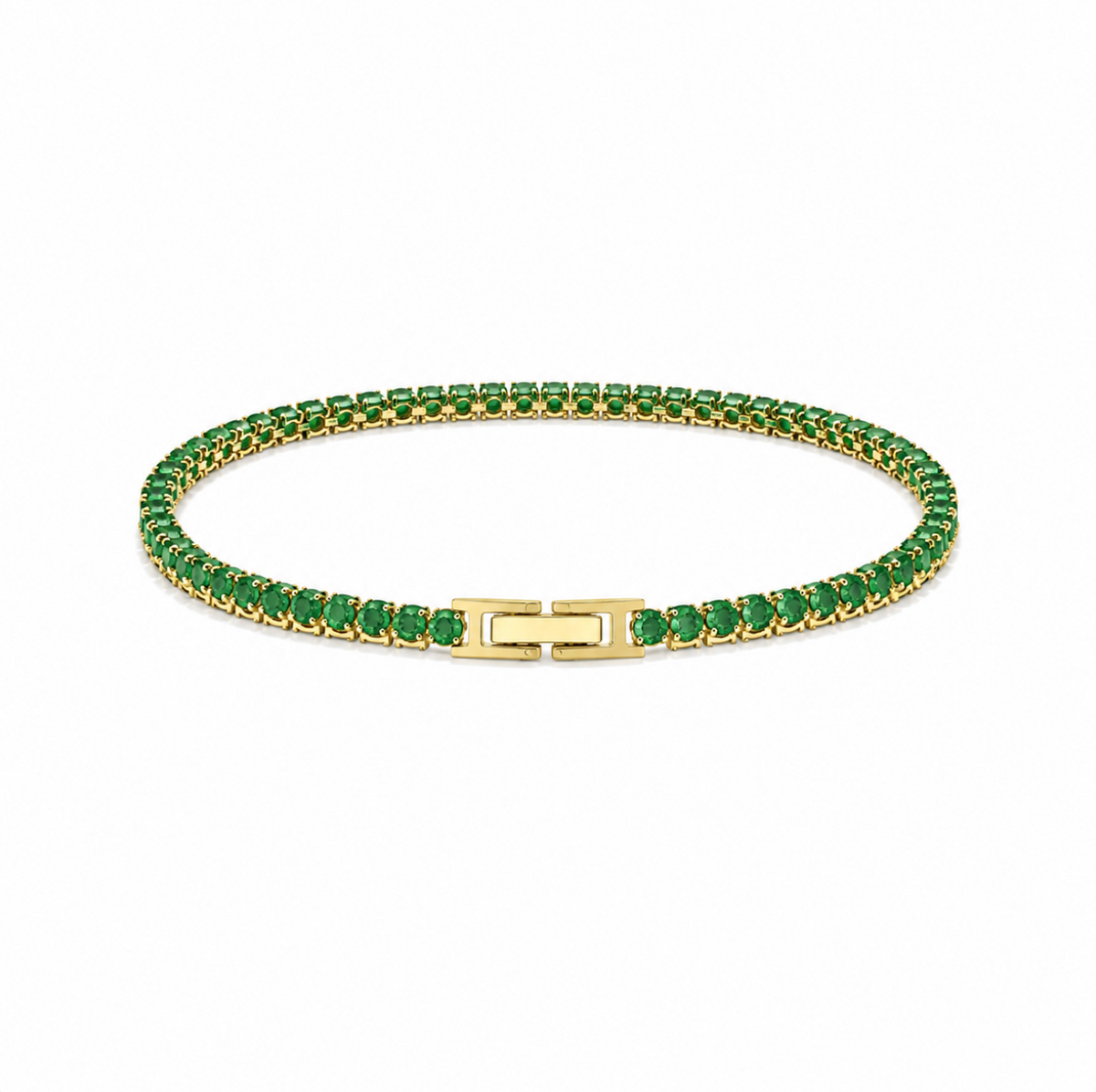 Esmeralda Green Zircon Tennis Bracelet