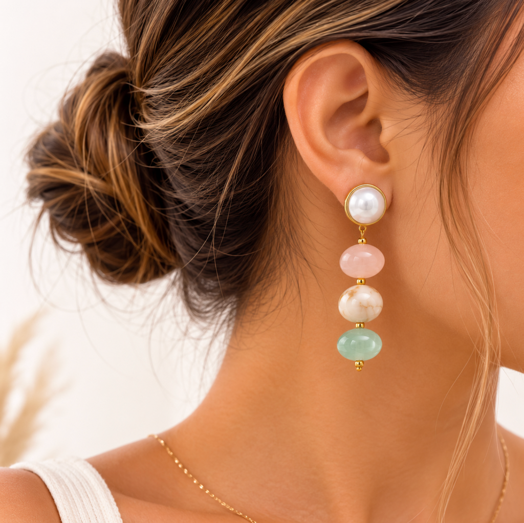 Zafira Beaded Drop Earrings