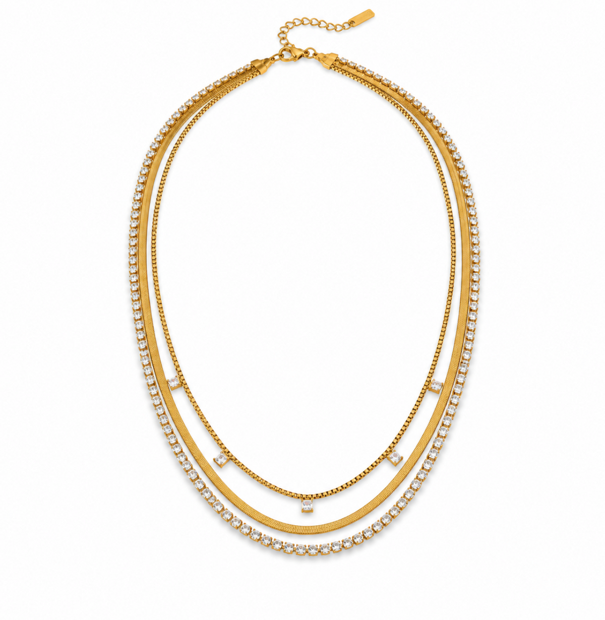 Amaris Layered Crystal Necklace