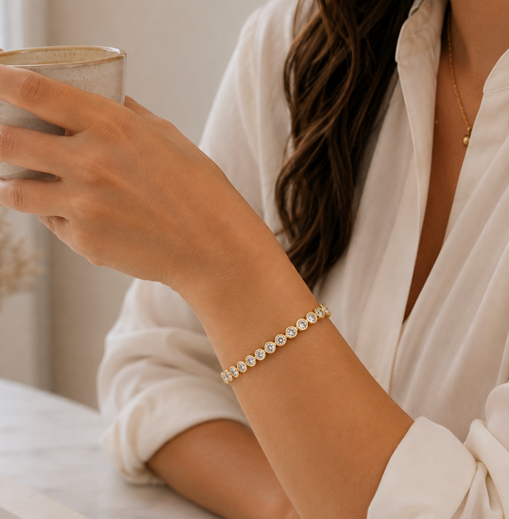 Vela Crystal Tennis Bracelet