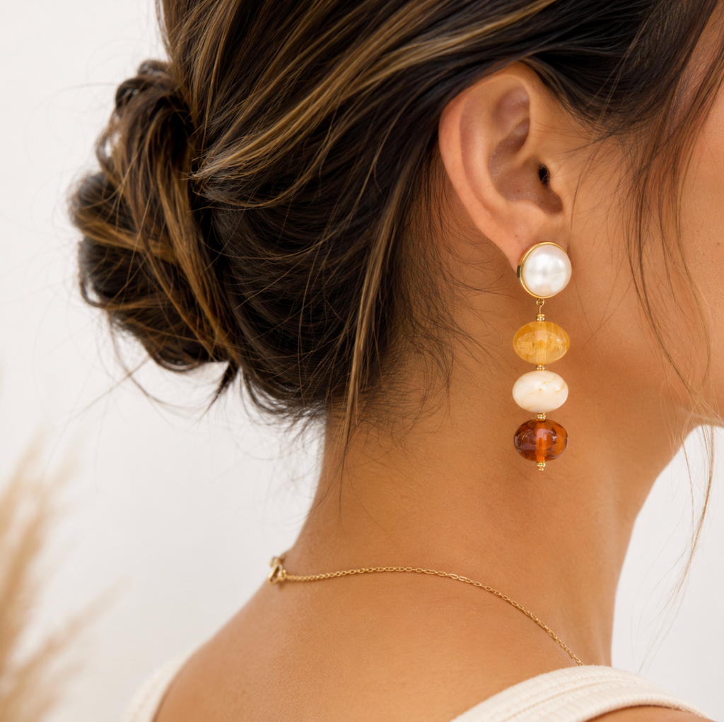 Zafira Beaded Drop Earrings